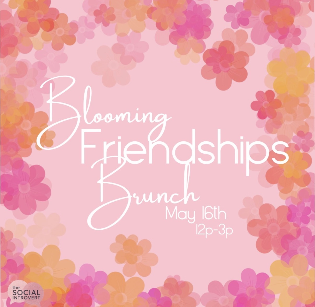 Blooming Friendships Brunch event artwork